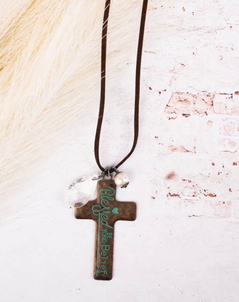 'Blessed Beyond Belief' Cord Necklace