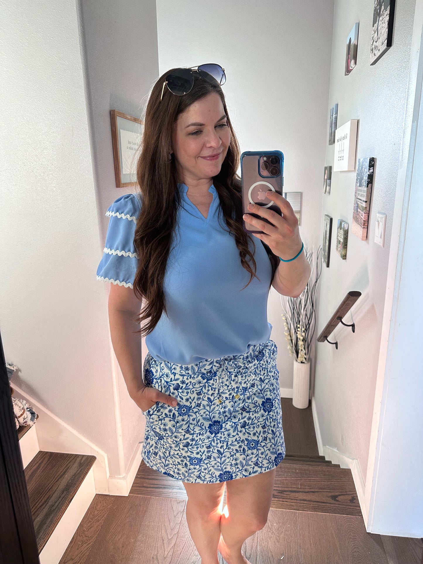 Enchanted Garden Skort - Blue