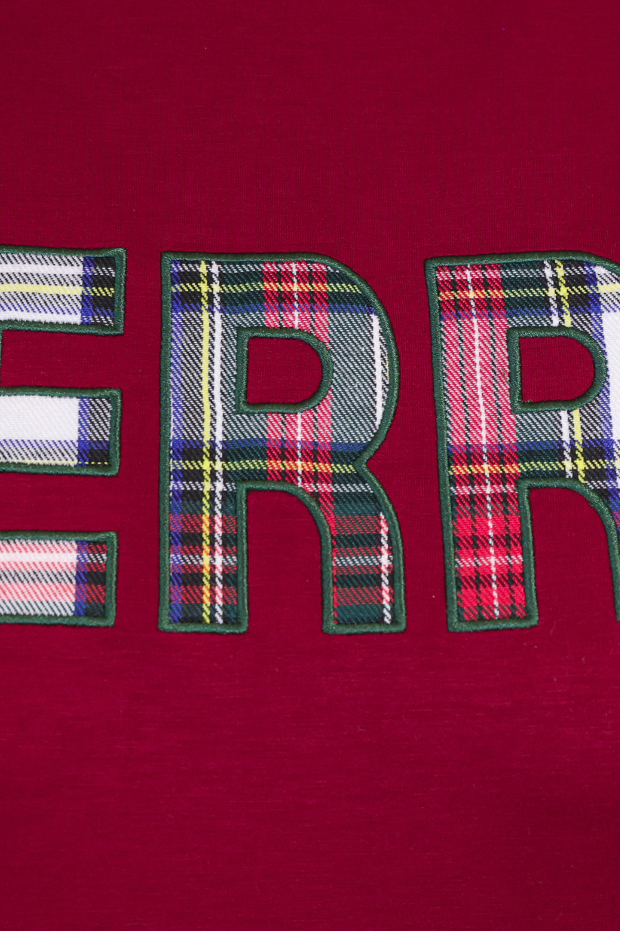PREORDER- Merry Plaid Patch Luxe Pullover