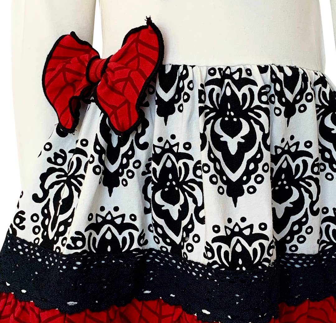 Girls Damask Dress & Leggings