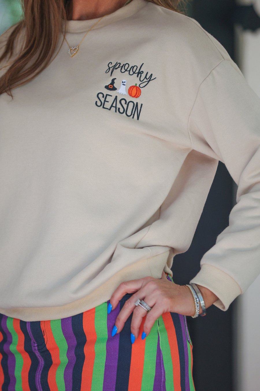 Spooky Season Embroidered Sweatshirt
