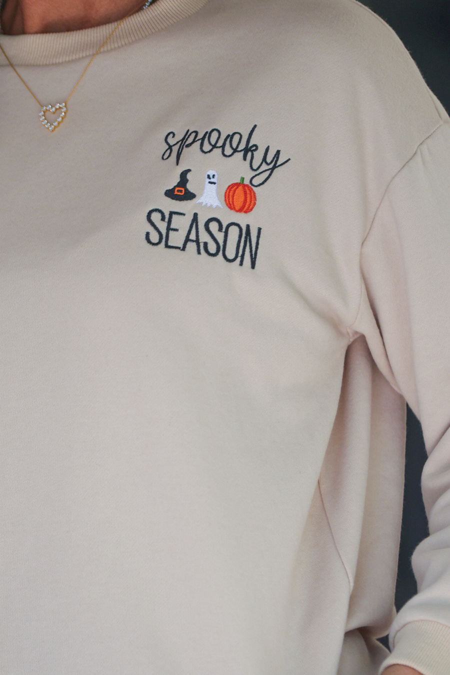 Spooky Season Embroidered Sweatshirt