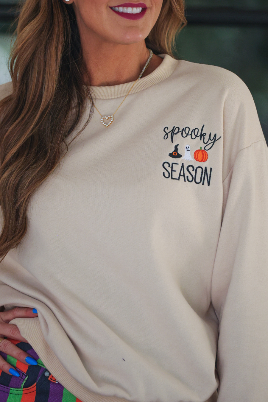 Spooky Season Embroidered Sweatshirt