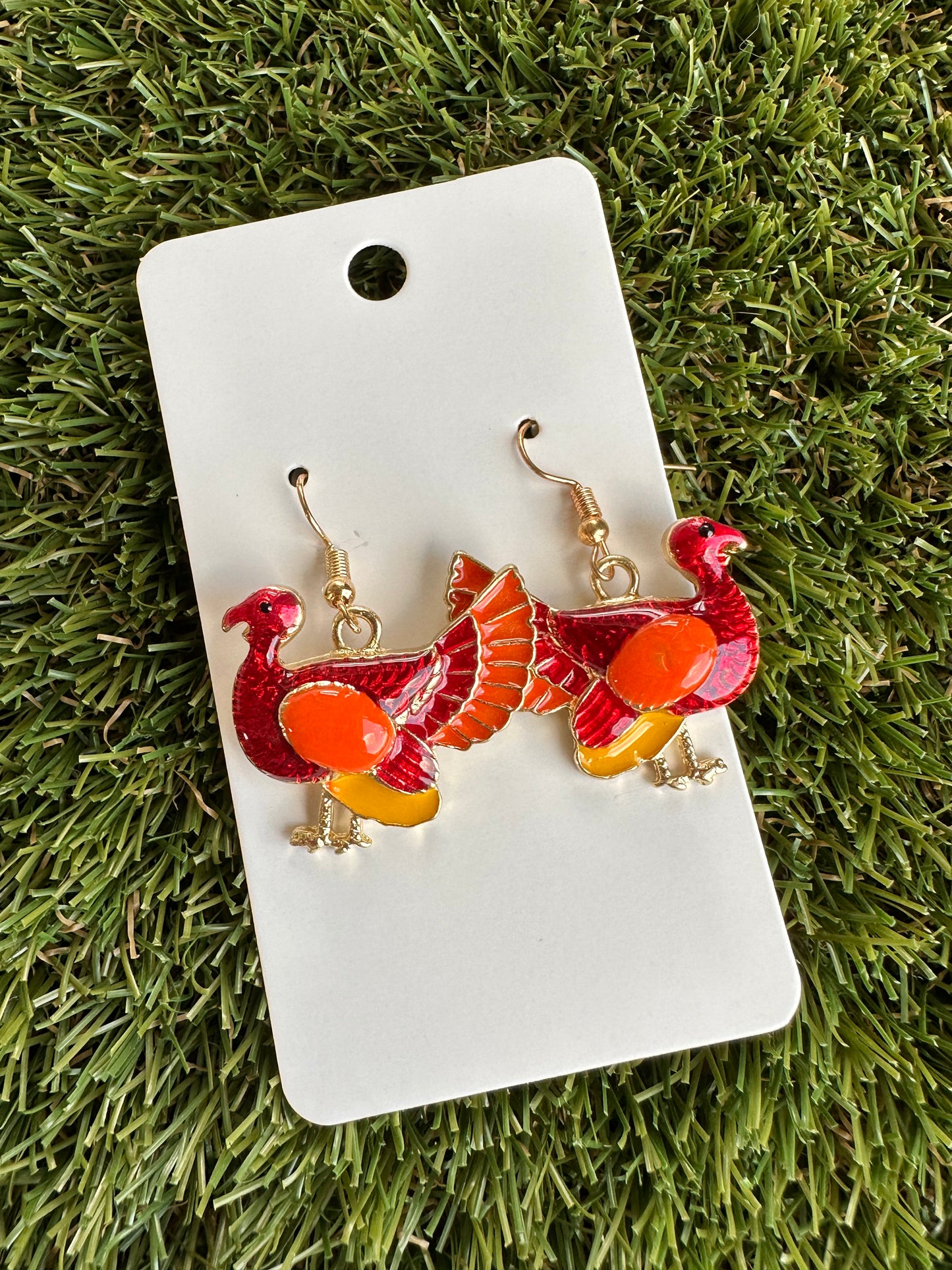 Red Turkey Earrings