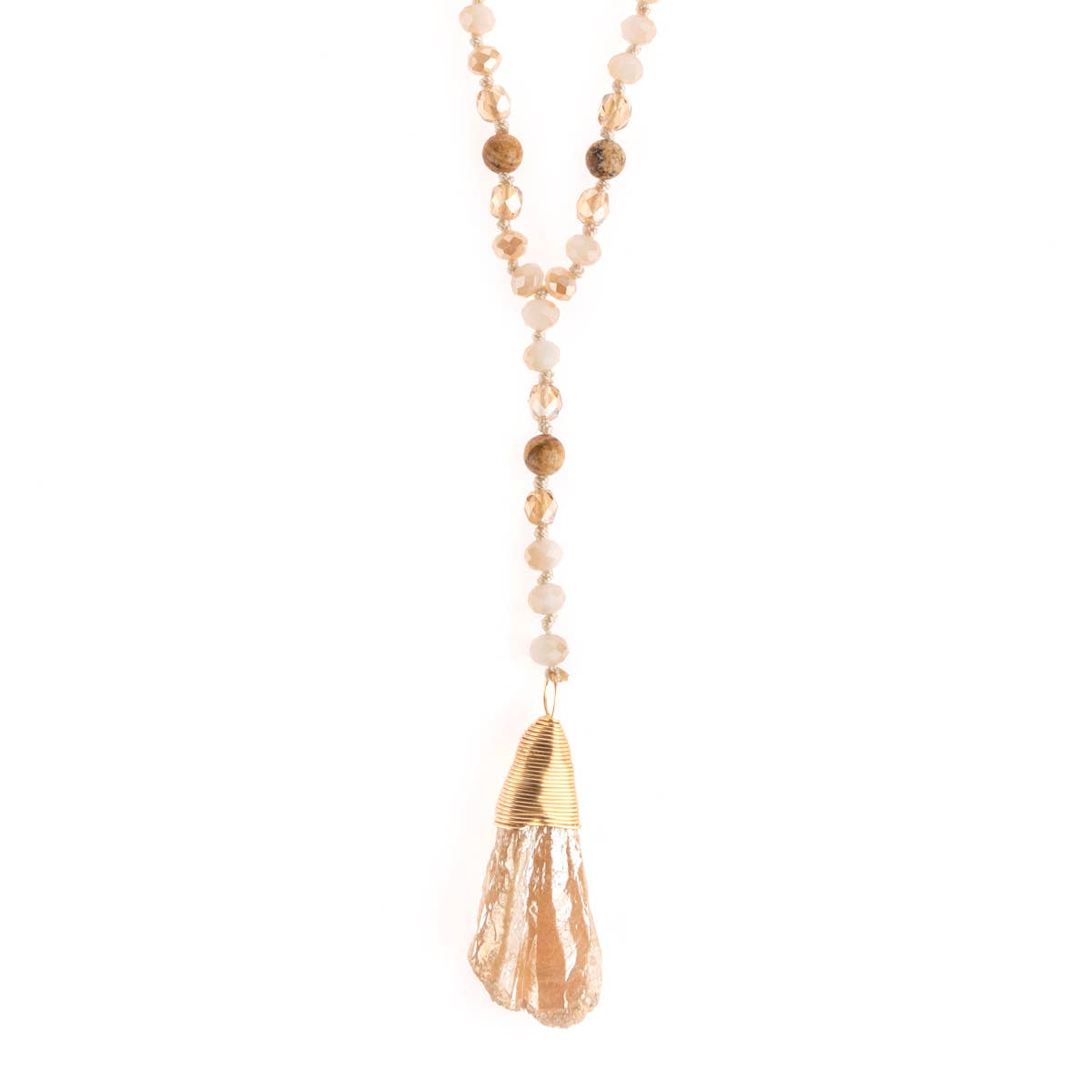 NATURAL STONE PENDANT NECKLACE
