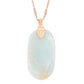 Fastened Natural Oval Stone Pendant Necklace
