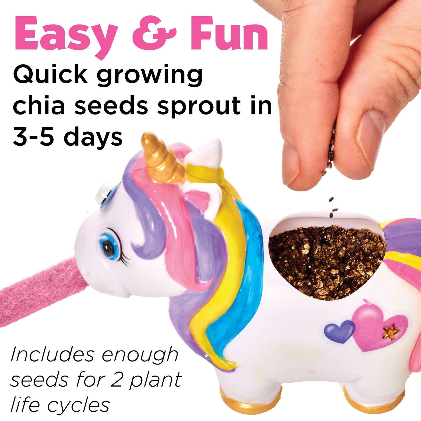 Self-Watering Plant Pet Unicorn Grow Craft Kit for Kids