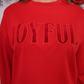 PREORDER- Joyful Velvet Patch Luxe Pullover
