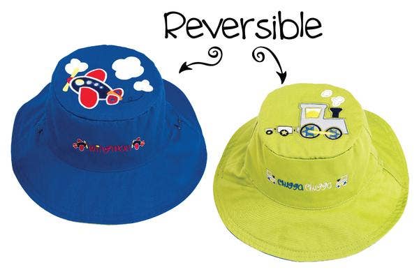 Kids UPF50+ Sun Hat - Plane/Train