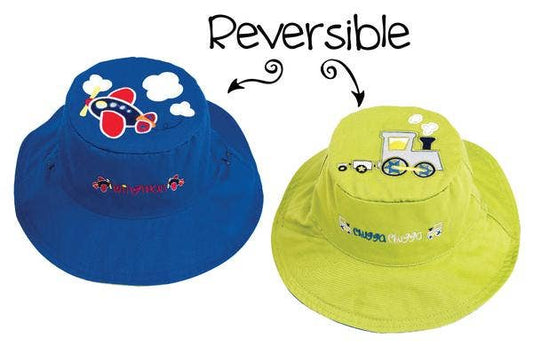 Kids UPF50+ Sun Hat - Plane/Train