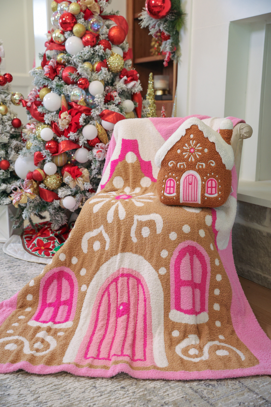PREORDER- Whimsical Gingerbread House Blanket