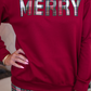 PREORDER- Merry Plaid Patch Luxe Pullover