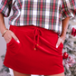 PREORDER- Velvet Hour Skort - Red