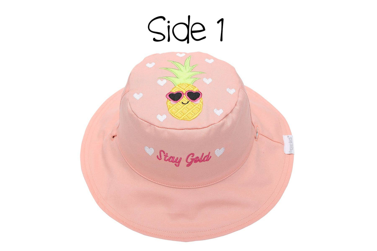 Kids UPF50+ Sun Hat  - Flamingo/Pineapple