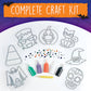 Halloween Easy Sparkle Window Art Craft Kit for Kids