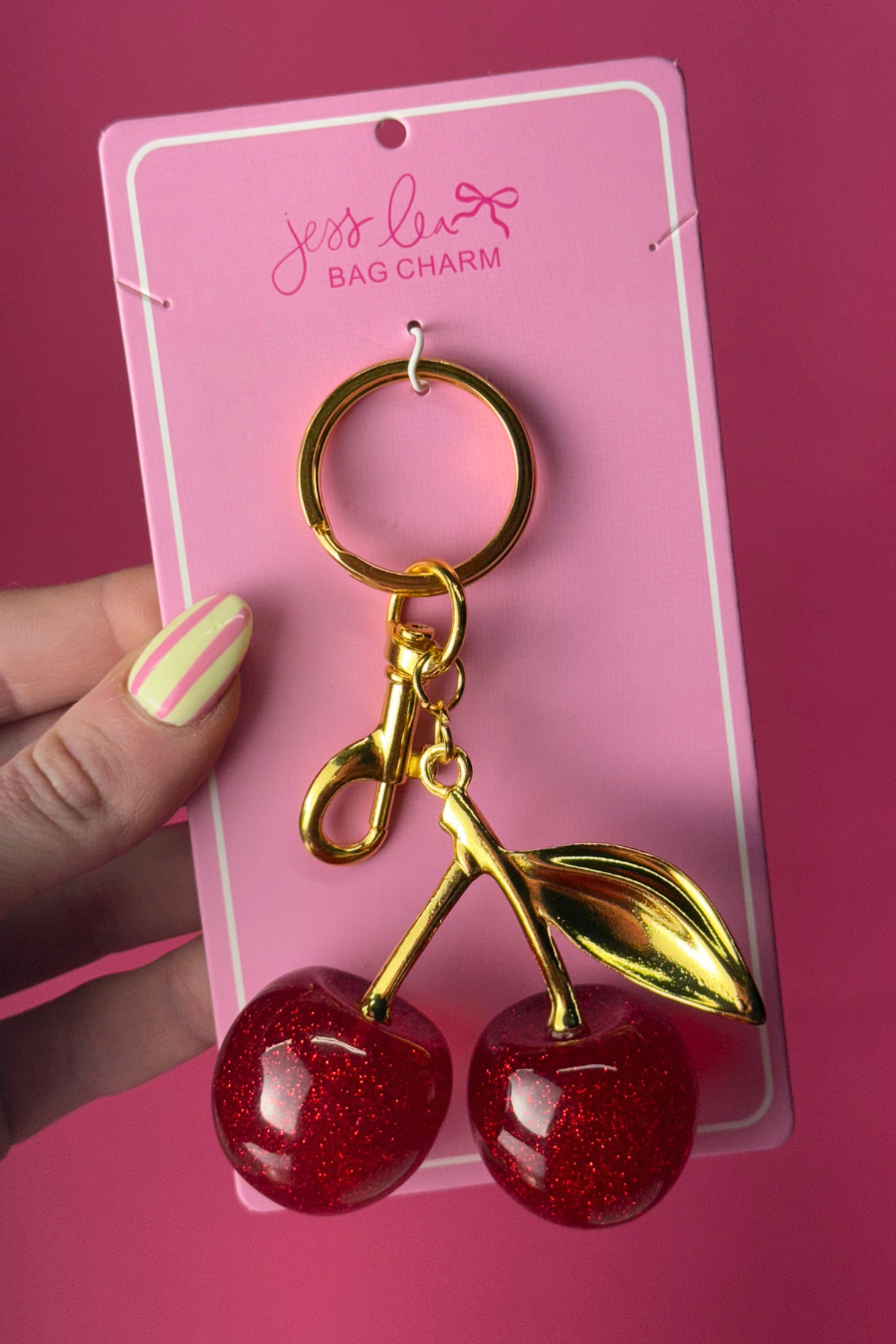 Cherry Pop Bag Charm