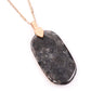 Fastened Natural Oval Stone Pendant Necklace