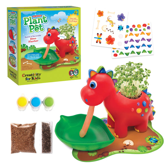 Self-Watering Dinosaur Plant Pet Grow Craft Kit for Kids