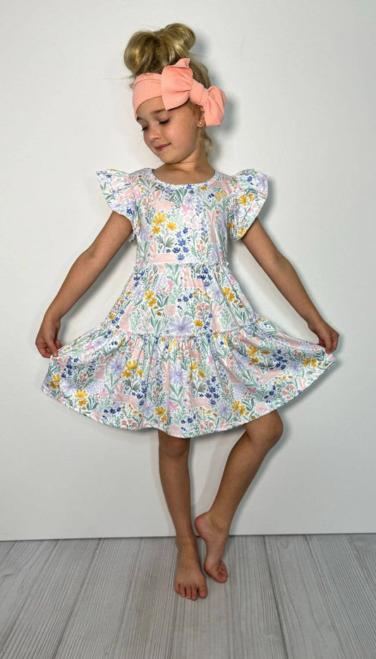 Wildflower Rabbit Girls Dress