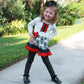 Girls Damask Dress & Leggings