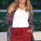 Well Loved Ribbed Skort, Burgundy