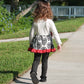 Girls Damask Dress & Leggings