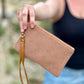 Brown Wristlet Pouch