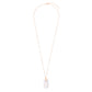 Fastened Natural Oval Stone Pendant Necklace