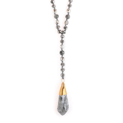 NATURAL STONE PENDANT NECKLACE