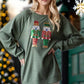 Puff Sleeve Top with Sequin Nutcracker Patch