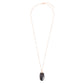 Fastened Natural Oval Stone Pendant Necklace