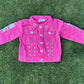 Pink Denim Sequin Butterfly Jacket