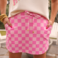 Bubblegum Checkered Skort