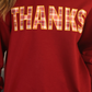 Thanks Plaid Patch Pullover