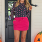 Well Loved Ribbed Skort, Magenta