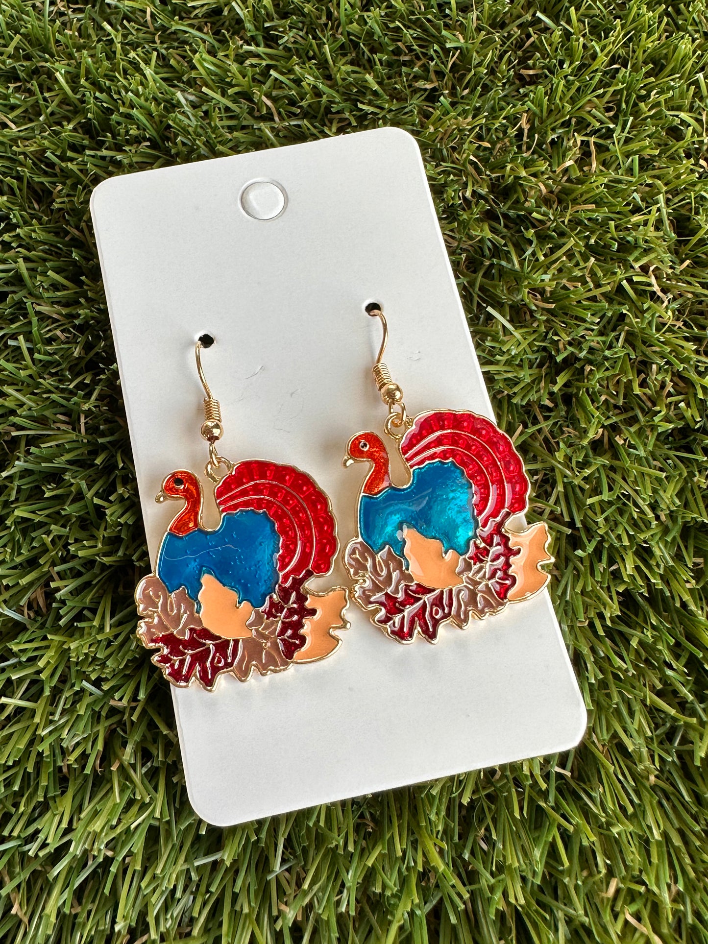 Blue Turkey Earrings