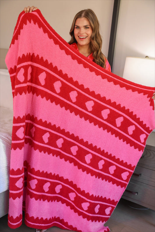PREORDER- Heartfelt Stripes Blanket