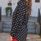PREORDER- Nina Button Up Tunic- After Dark Polka Dot