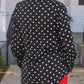 PREORDER- Nina Button Up Tunic- After Dark Polka Dot