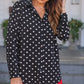 PREORDER- Nina Button Up Tunic- After Dark Polka Dot