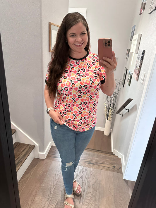 Leopard Short Sleeve Top