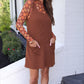 Rory Ribbed Jumper Dress- Chocolate