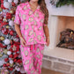 PREORDER- Bow Christmas Treat Ruffle Pajama Set