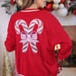PREORDER- Candy Cane Relaxed Cardigan