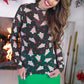 PREORDER- Keigan Mesh Top- Bow Christmas Treats