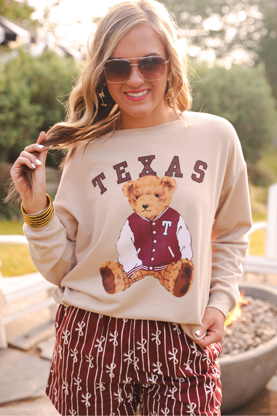 PREORDER- Benny The Bear Texas Pullover, Maroon