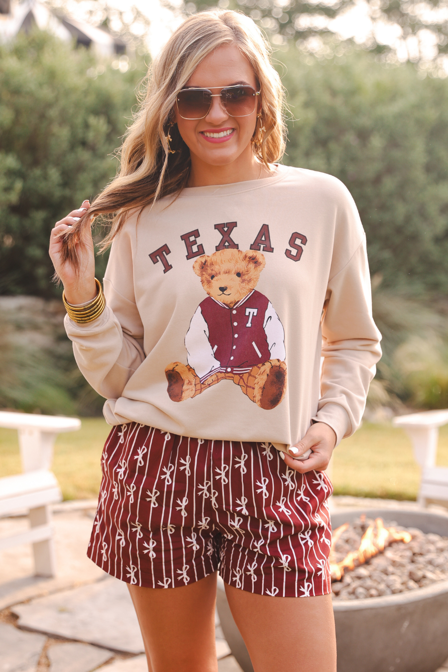 PREORDER- Benny The Bear Texas Pullover, Maroon
