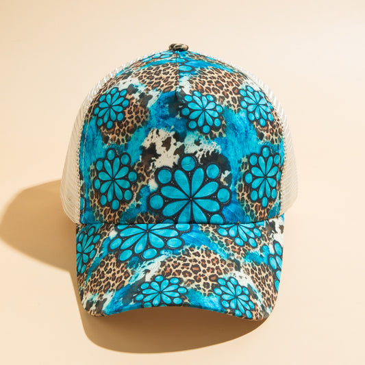 Turquoise Designed Hat 2