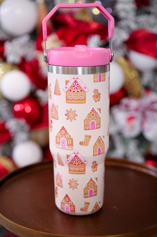 PREORDER- Gingerbread Wonderland Travel Tumbler