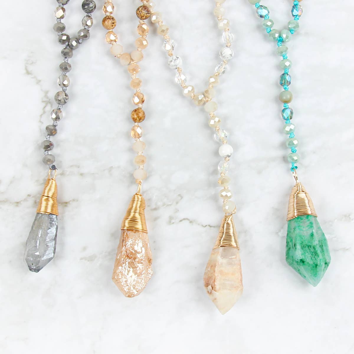 NATURAL STONE PENDANT NECKLACE